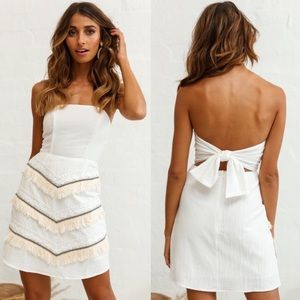 Baja Embellished Strapless Dress by Selfie Leslie